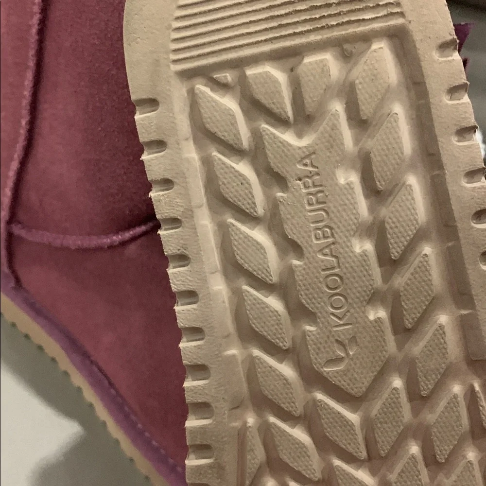 Uggs Koolaburra Women's Plush-Lined Bow Accent MidCalf Boots Size 9 NEW Burgundy